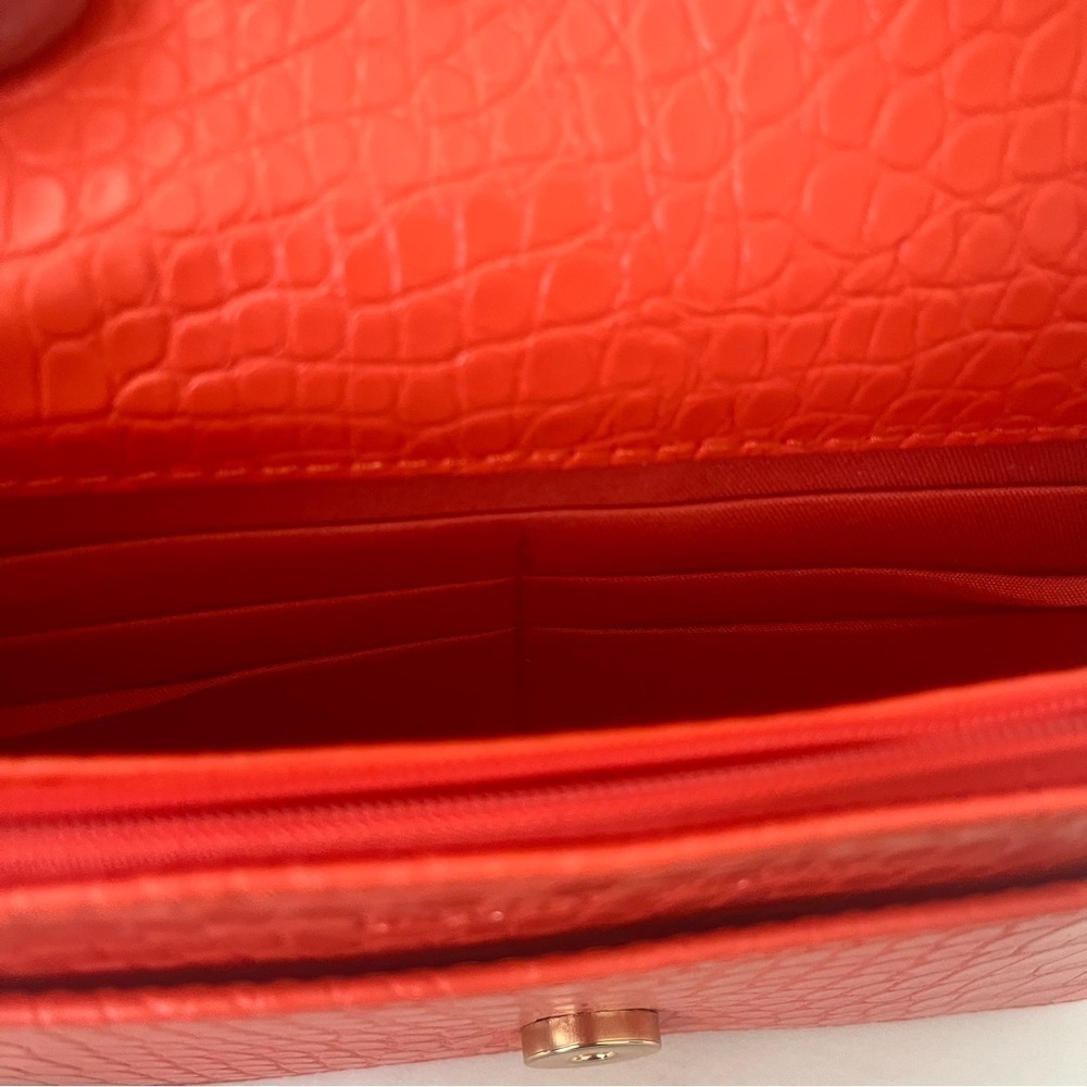 NWT Badgley Mischka Croco Crossbody Gold Chain Purse Handbag Small BM-4173 - Picture 8 of 10